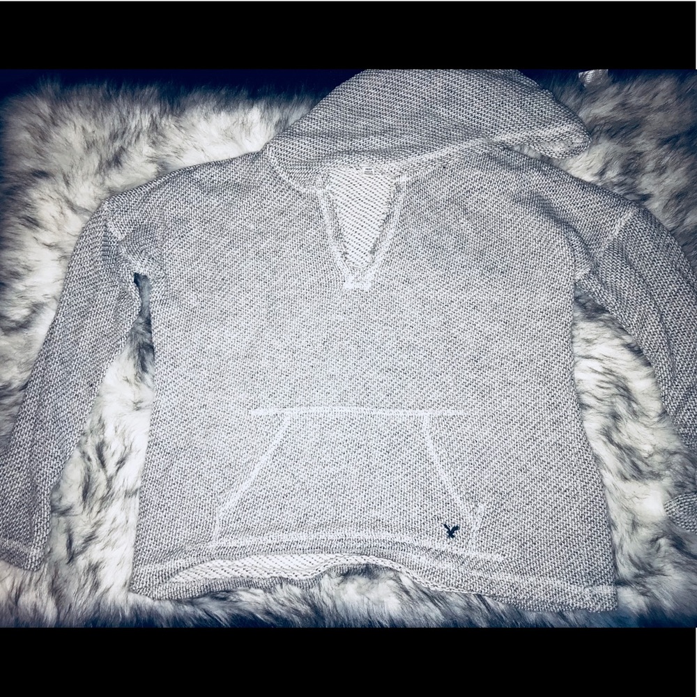 Grey hooded sweatshirt